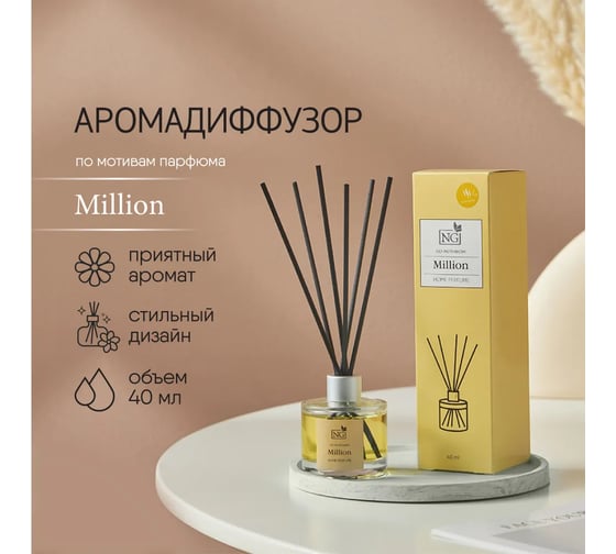 Диффузор NEW GALAXY Home Perfume Million, 40 мл 778-017