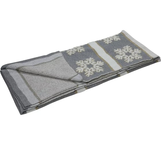 Плед Arya Home хлопок 127x152 см Bright Snowflake Серый, Белый 8680943241542