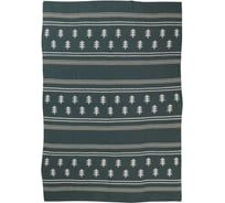 Плед Arya Home хлопок 127x152 см Jolly Spirit Темно-зеленый, Кремовый 8680943241573