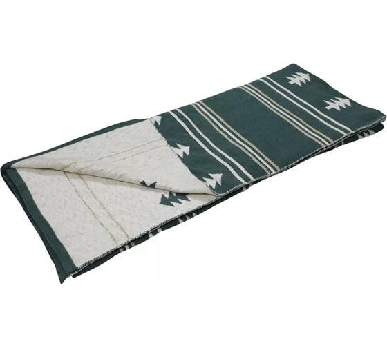 Плед Arya Home хлопок 127x152 см Jolly Spirit Темно-зеленый, Кремовый 8680943241573
