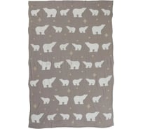 Плед Arya Home хлопок 127x152 см Polar Bears Бежевый, Белый 8680943241535