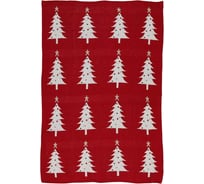 Плед Arya Home хлопок 127x152 см Rejoice Красный, Кремовый 8680943241566