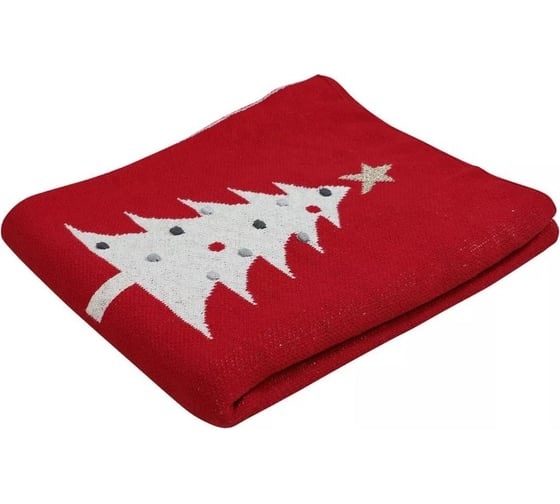 Плед Arya Home хлопок 127x152 см Rejoice Красный, Кремовый 8680943241566