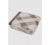 Плед Arya Home хлопок 150x200 см Adore Бежевый, Белый 8680943231741