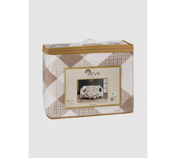 Плед Arya Home хлопок 150x200 см Adore Бежевый, Белый 8680943231741