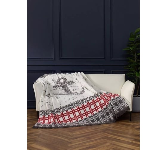 Плед Arya Home хлопок 150x200 см Sailor Белый, серый 8680943231703
