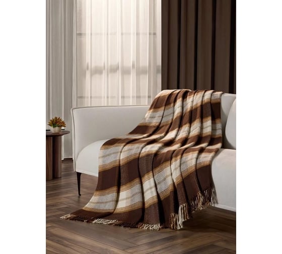 Плед Arya Home хлопок 200x220 см Dust Коричневый 8680943231895