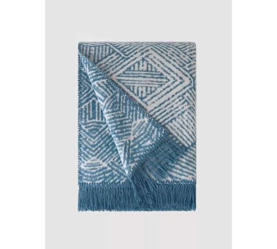 Плед Arya Home хлопок 200x220 см Graphic Синий 8680943231697