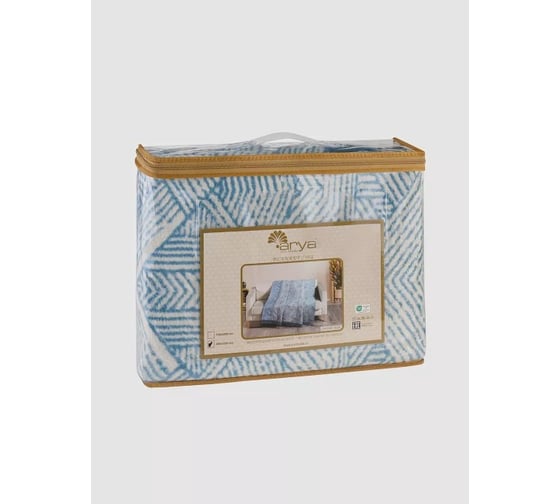 Плед Arya Home хлопок 200x220 см Graphic Синий 8680943231697