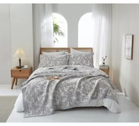 Покрывало хлопковое Arya Home 250x260 см Dentate Серый 8680943245724