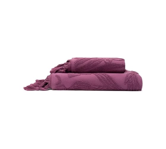 Полотенце жаккардовое Arya Home 50x90 см Botanical Garden Лиловый 8680943213242 1