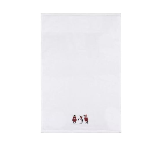 Полотенце Arya Home c Вышивкой Рождество 40x60 см Penguins Белый 8680943241740