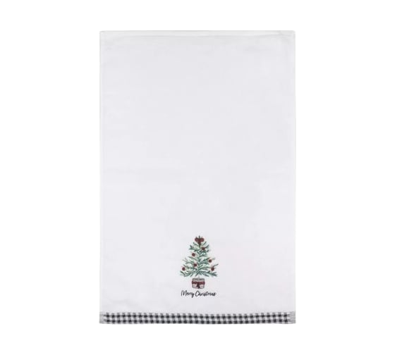 Полотенце Arya Home c Вышивкой Рождество 40x60 см Merry Tree Белый 8680943241757