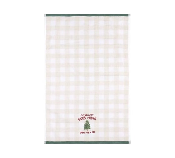 Полотенце Arya Home c Вышивкой Рождество 40x60 см Farm Fresh Кремовый 8680943241771 1
