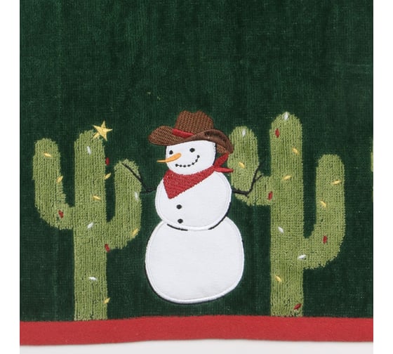 Полотенце Arya Home c Вышивкой Рождество 40x60 см Snowboy Темно-зеленый 8680943241788