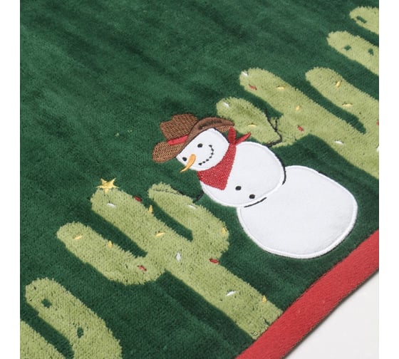 Полотенце Arya Home c Вышивкой Рождество 40x60 см Snowboy Темно-зеленый 8680943241788