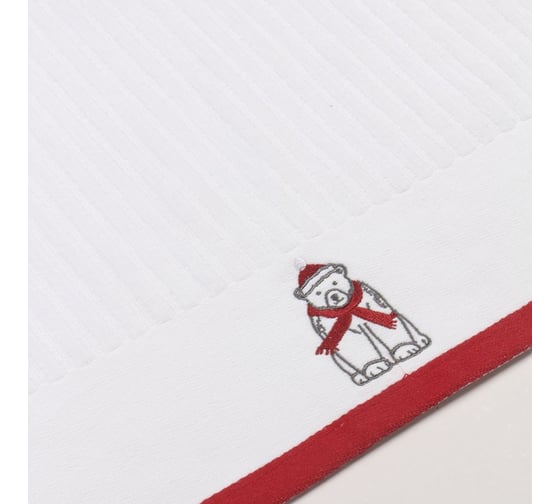 Полотенце Arya Home c Вышивкой Рождество 40x60 см Polar Bears Белый 8680943241764