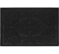 Придверный коврик Доляна Восточная сказка без окантовки, 38х58 см, цвет чёрный 3567150
