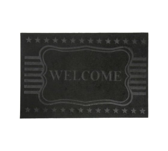 Придверный коврик Доляна Welcome звездочки без окантовки, 40х60 см, цвет черный 4684441 1