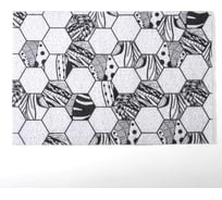 Придверный коврик Доляна Шер 60х90 см, цвет черно-белый 5413827