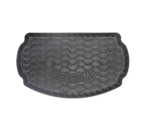 Прямоугольный придверный коврик Доляна Welcome 45х75 см, цвет черный 5412438 1