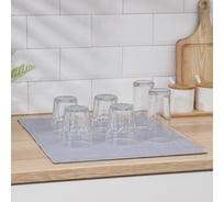 Салфетка для удаления грязи, пыли и сушки посуды Доляна Кухня 38х50, цвет серый 5321318