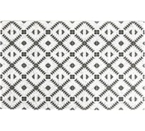 Придверный коврик Доляна Ромбы 45х75 см, цвет черно-белый 4684403