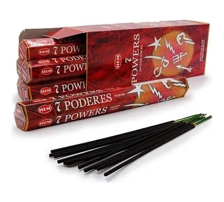 Благовония HEM 7 POWERS 7 Сил аромат Цветы Малики Рудракша Сандал Лотос 20 палочек 61-7P