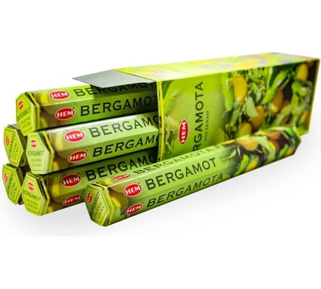 Благовония HEM BERGAMOT Бергамот Эффективен в сердечных делах 20 палочек 61-BE