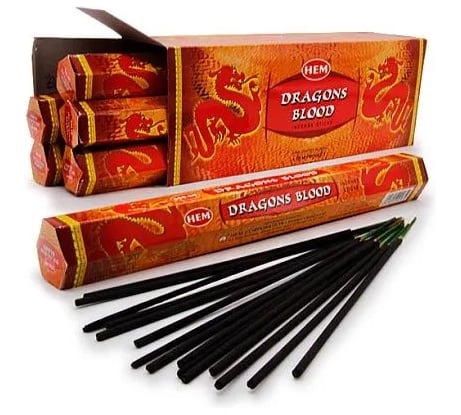 Благовония HEM DRAGON BLOOD Кровь дракона аромат Красный Сандал Лотос Рудракша 20 палочек 61-DB
