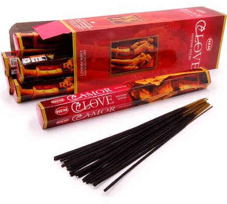 Благовония HEM LOVE Любовь Эротическая серия Пачули Афродезия Шоколад Ваниль 20 палочек 61-LOV