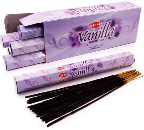 Благовония HEM VANILLA Ваниль Аромат дарует счастье и процветание в супружестве 20 палочек 61-VA