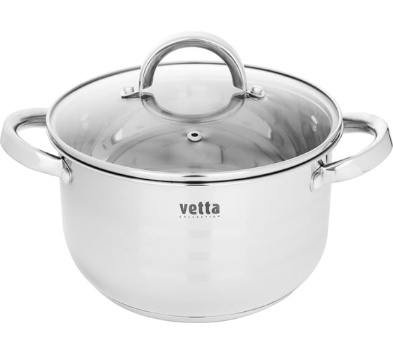 Набор кастрюль VETTA Фултон 6 предметов, 2.9 л+4 л+5.4 л, со стеклянной крышкой 822-116
