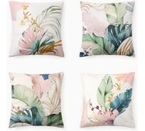 Чехол на подушку Этель Тропики 4 шт, 40х40 см, велюр 100% полиэстер 10648558