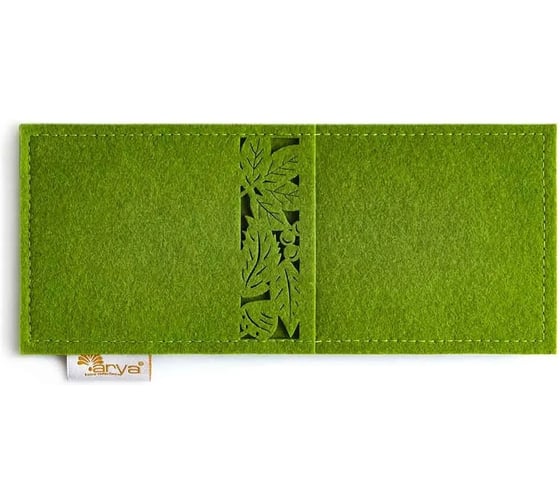 Конверт для столовых приборов Arya Home Arya 10x23, Leaf, зеленый 8680943110367 1