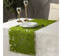 Настольная дорожка Arya Home Arya фетр, 40x130, Leaf, зеленый 8680943110343