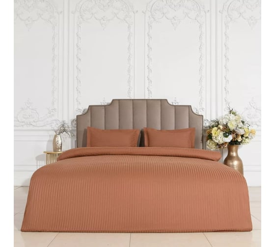 Постельное белье Arya Home Arya 1.5-спальное, 160x220, Otel Коричневый 8680943098221 1