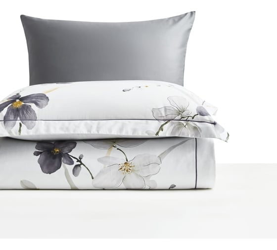Постельное белье Arya Home Arya Exclusive 2-спальное (евро), 200x220, Gardenia Серый, белый 8680943210098