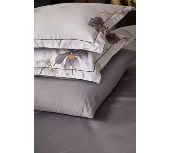 Постельное белье Arya Home Arya Exclusive 2-спальное (евро), 200x220, Gardenia Серый, белый 8680943210098