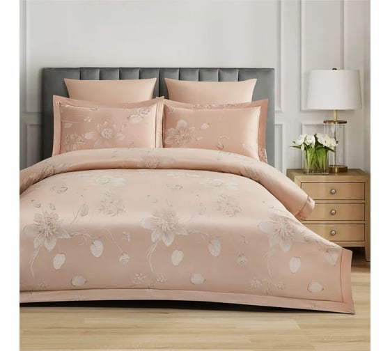 Постельное белье Arya Home Arya Majestik Бамбук 2-спальное (евро), 200x220, Salmon Розовый 8680943241344