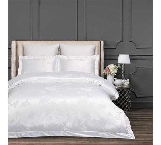 Постельное белье Arya Home Arya Royalty 2-спальное (евро), 200x220, Agota Оптический, Белый 8680943063007 1