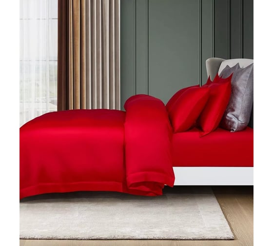 Постельное белье Arya Home Arya Signature Tencel Arty 200x220 см, Красный 8680943246752
