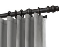 Двухрядный круглый деревянный карниз тренд УЮТ D28 деревянная фурнитура, фактурная штанга, цвет венге, 225 см 2135688