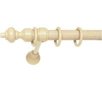 Деревянный круглый двухрядный карниз УЮТ D28 деревянная фурнитура, цвет натуральное дерево, 225 см 2005815