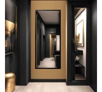 Зеркало ALIAS Квартал 160х50 в чёрной алюминиевой раме qr16050b