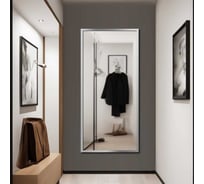 Зеркало ALIAS Квартал 170х50 в серебряной алюминиевой раме qr17050s