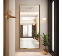 Зеркало ALIAS Квартал 160х90 в золотой алюминиевой раме qr16090g