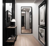 Зеркало ALIAS Квартал 170х50 в чёрной алюминиевой раме qr17050b