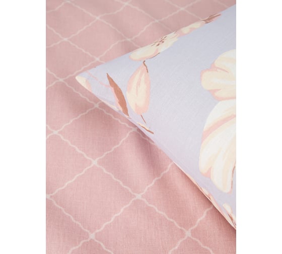 Комплект постельного белья Guten Morgen Бязь, рис.1117, Alstroemeria 2 сп с нав. 70x70 см D-1117-175-180-70