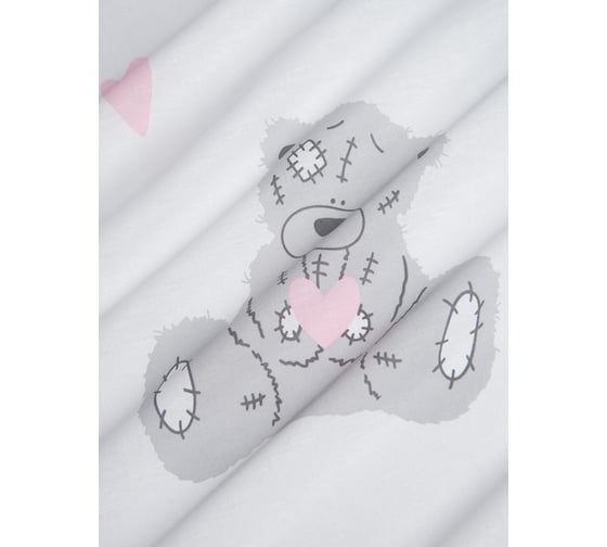 Комплект постельного белья Guten Morgen Бязь, рис.1163, Teddy 2 спальный Макси с нав. 50x70 см GMПБ-1163-175-220-50